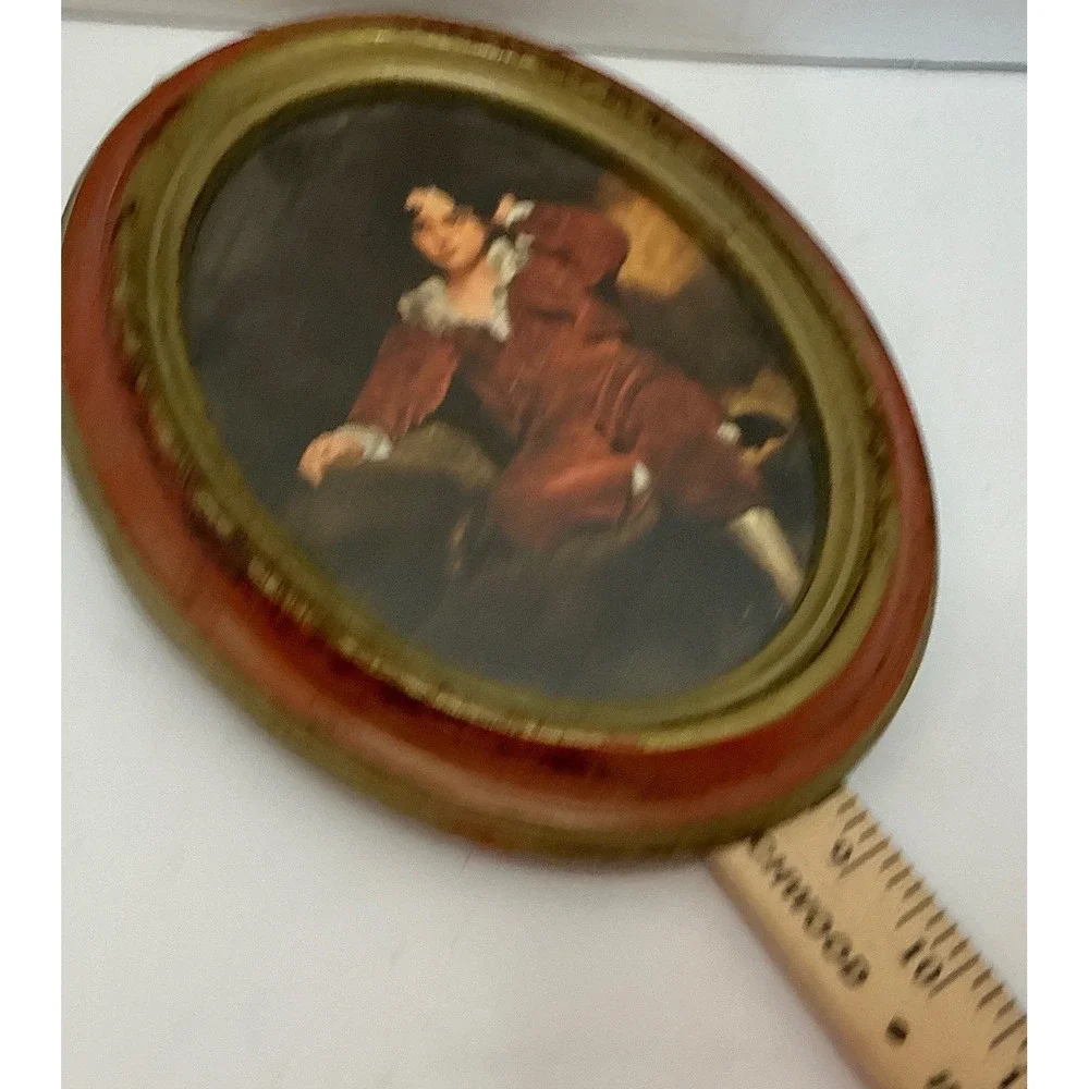 Action Vintage Oval Wall Art Italy Fragonard‎ Style Romantic Scenes Set of 2 Sl